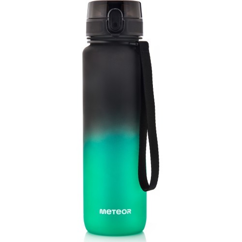 Sports water bottle meteor 1000 ml dark green - Black / Green