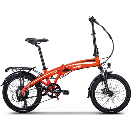 Elektriskais velosipēds Beaster BS115O, 250 W, 36 V, 8,8 Ah, oranžs, salokāms