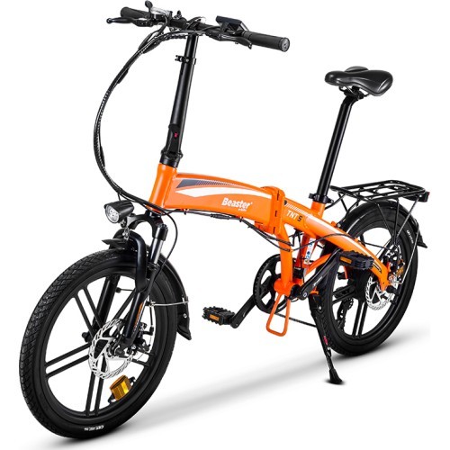 Elektriskais velosipēds Beaster BS29B, 250 W, 36 V, 8,8 Ah, oranžs, salokāms