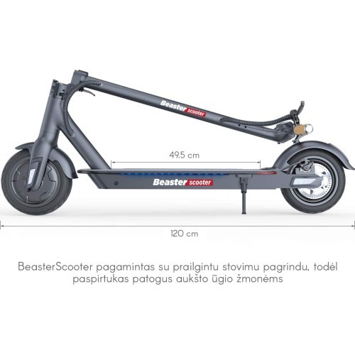Elektriskais skrejritenis Beaster Scooter BS06BL 350 W, 36 V, 8 Ah, melns