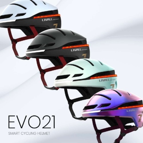 Viedā ķivere Livall EVO21, M izmērs, balta