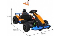 Elektromobilis gokarts McLaren Drift, oranžs