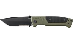 Нож Walther PDP Tanto, зелёно-чёрный, серрейторный