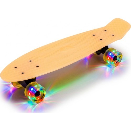 Tumsā spīdošs penny board ar izgaismotiem riteņiem WORKER Solosy C1 22″