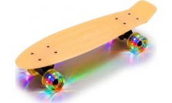 Glow-In-The-Dark Penny Board w/ Light-Up Wheels WORKER Solosy C1 22”