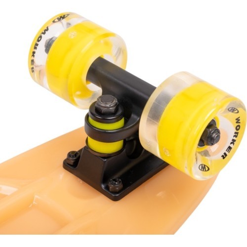 Tumsā spīdošs penny board ar izgaismotiem riteņiem WORKER Solosy C1 22″