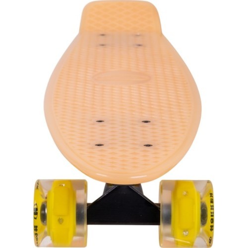 Tumsā spīdošs penny board ar izgaismotiem riteņiem WORKER Solosy C1 22″