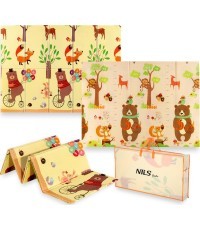 Bērnu salokāmais paklājiņš MD05 Forest 190x150 cm NILS Fun