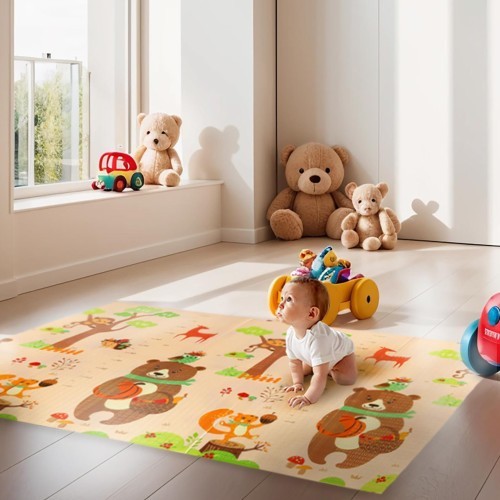 Детский складной коврик MD05 Forest 190x150 см NILS Fun