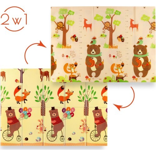 Детский складной коврик MD05 Forest 190x150 см NILS Fun
