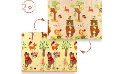 Bērnu salokāmais paklājiņš MD05 Forest 190x150 cm NILS Fun