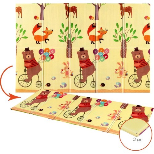 Детский складной коврик MD05 Forest 190x150 см NILS Fun