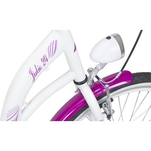 Velosipēds AZIMUT Julie 24" 2025, white-violet