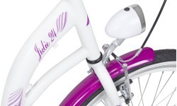 Velosipēds AZIMUT Julie 24" 2025, white-violet