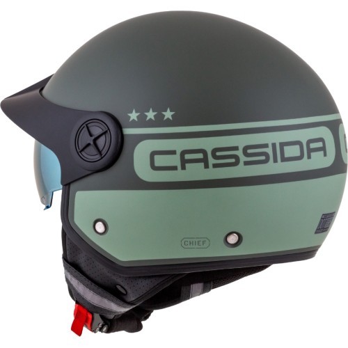 Motorcycle Helmet Cassida Handy Plus Chief Matte Green/Dark Green