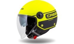 Motocikla ķivere Cassida Handy Plus Linear pērļu fluorescējoši dzeltena / matēti melna