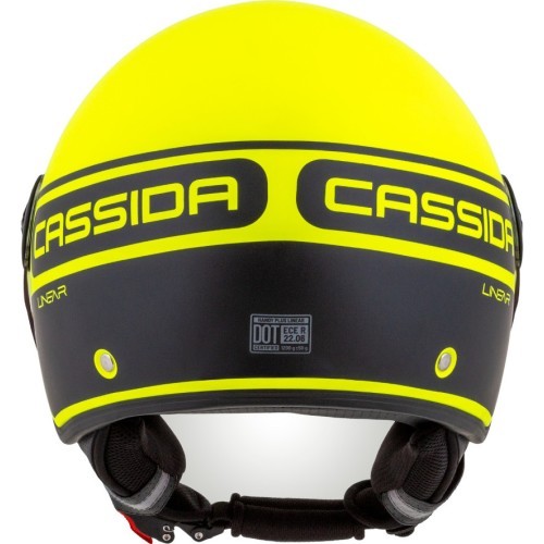Motorcycle Helmet Cassida Handy Plus Linear Pearl Fluo Yellow/Matte Black