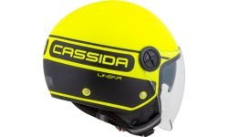 Motocikla ķivere Cassida Handy Plus Linear pērļu fluorescējoši dzeltena / matēti melna