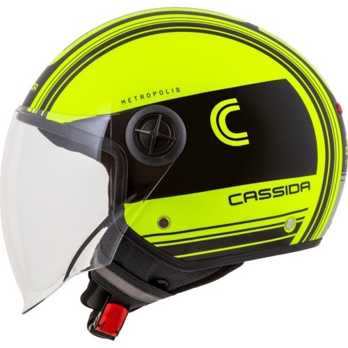 Мотошлем Cassida Handy Metropolis Safety флуоресцентный желтый/черный/светоотражаю