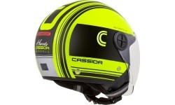 Motorcycle Helmet Cassida Handy Metropolis Safety Fluo Yellow/Black/Reflective Gray