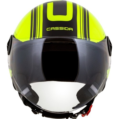 Motorcycle Helmet Cassida Handy Metropolis Safety Fluo Yellow/Black/Reflective Gray