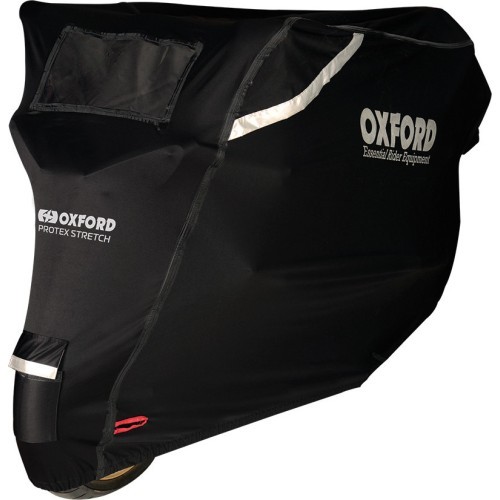 Outdoor Motorcycle Cover Oxford Protex Stretch w/ Climate Membrane L Black