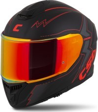 Motocikla ķivere Cassida Integral GT 2.1 Flash matēti melna / metāliski sarkana / tumši pelēka