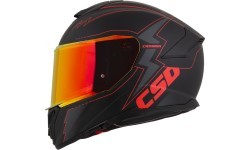 Мотошлем Cassida Integral GT 2.1 Flash матовый черный / металлик красный / темно-сер