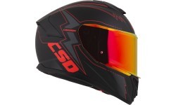 Motorcycle Helmet Cassida Integral GT 2.1 Flash Matte Black/Metallic Red/Dark Gray