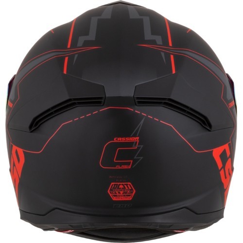 Motocikla ķivere Cassida Integral GT 2.1 Flash matēti melna / metāliski sarkana / tumši pelēka
