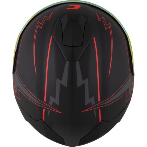 Мотошлем Cassida Integral GT 2.1 Flash матовый черный / металлик красный / темно-сер