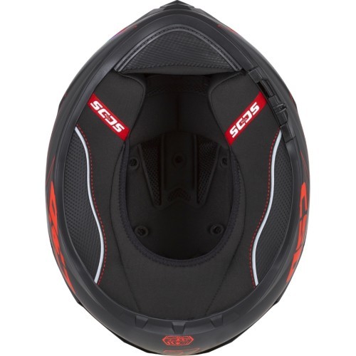 Motocikla ķivere Cassida Integral GT 2.1 Flash matēti melna / metāliski sarkana / tumši pelēka