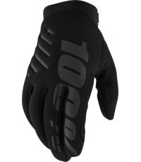 Vīriešu motokrosa cimdi 100% Brisker melni - Melna