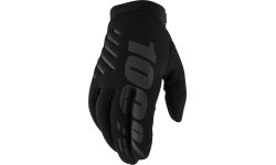 Vīriešu motokrosa cimdi 100% Brisker melni - Melna