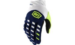 Motocross Gloves 100% Airmatic Blue/White - White/Blue