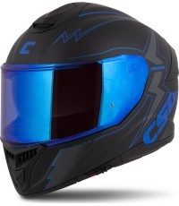 Motocikla ķivere Cassida Integral GT 2.1 Flash, matēti melna / metāliski zila / tumši pelēka