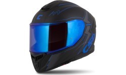 Мотошлем Cassida Integral GT 2.1 Flash, матовый черный / синий металлик / темно-серый
