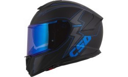 Motocikla ķivere Cassida Integral GT 2.1 Flash, matēti melna / metāliski zila / tumši pelēka