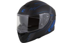 Motocikla ķivere Cassida Integral GT 2.1 Flash, matēti melna / metāliski zila / tumši pelēka