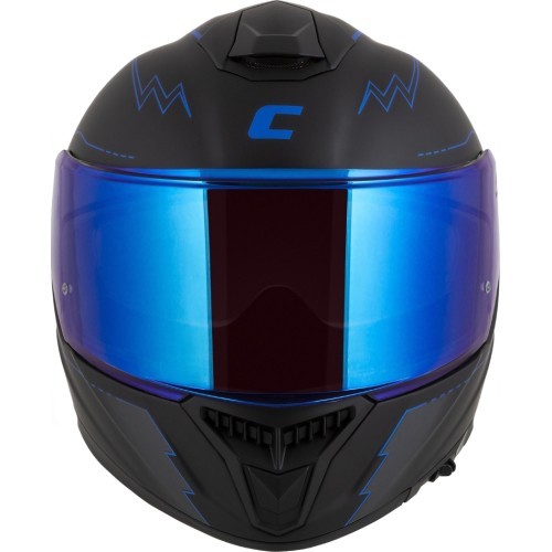 Motocikla ķivere Cassida Integral GT 2.1 Flash, matēti melna / metāliski zila / tumši pelēka