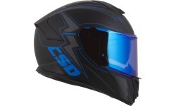 Мотошлем Cassida Integral GT 2.1 Flash, матовый черный / синий металлик / темно-серый