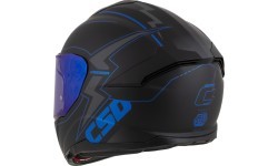Мотошлем Cassida Integral GT 2.1 Flash, матовый черный / синий металлик / темно-серый