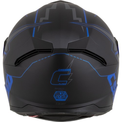 Motocikla ķivere Cassida Integral GT 2.1 Flash, matēti melna / metāliski zila / tumši pelēka