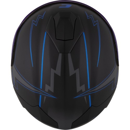 Motocikla ķivere Cassida Integral GT 2.1 Flash, matēti melna / metāliski zila / tumši pelēka