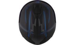 Motocikla ķivere Cassida Integral GT 2.1 Flash, matēti melna / metāliski zila / tumši pelēka