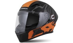 Motocikla ķivere Cassida Orbit Multivers matēta melna/oranža/pelēka/balta