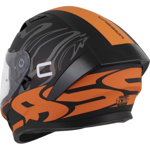 Motocikla ķivere Cassida Orbit Multivers matēta melna/oranža/pelēka/balta