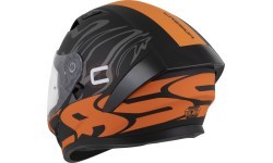 Motocikla ķivere Cassida Orbit Multivers matēta melna/oranža/pelēka/balta