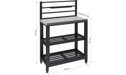 Module table TORINO 4 for outdoor kitchen 80x47x123cm