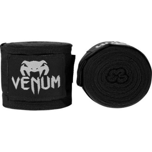 Boksa pārsēji Venum Kontact, 4,5 m – melni